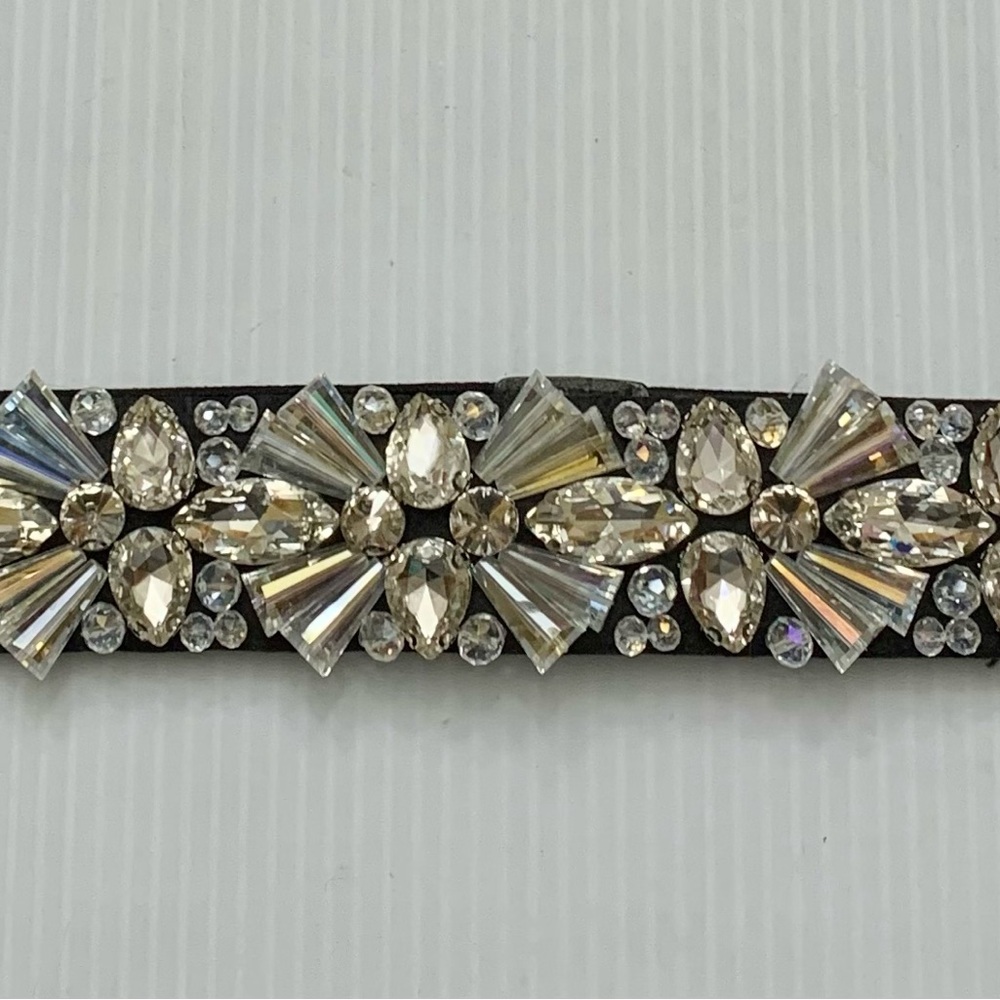 Torrid Black Stretch Belt with Rhinestone Accents Size 0 32”  Lots of Bling